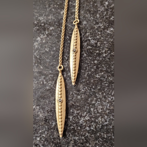 Lucky Brand Vintage Yellow Two Strand Necklace - Lariat and Statement - Picture 3 of 16